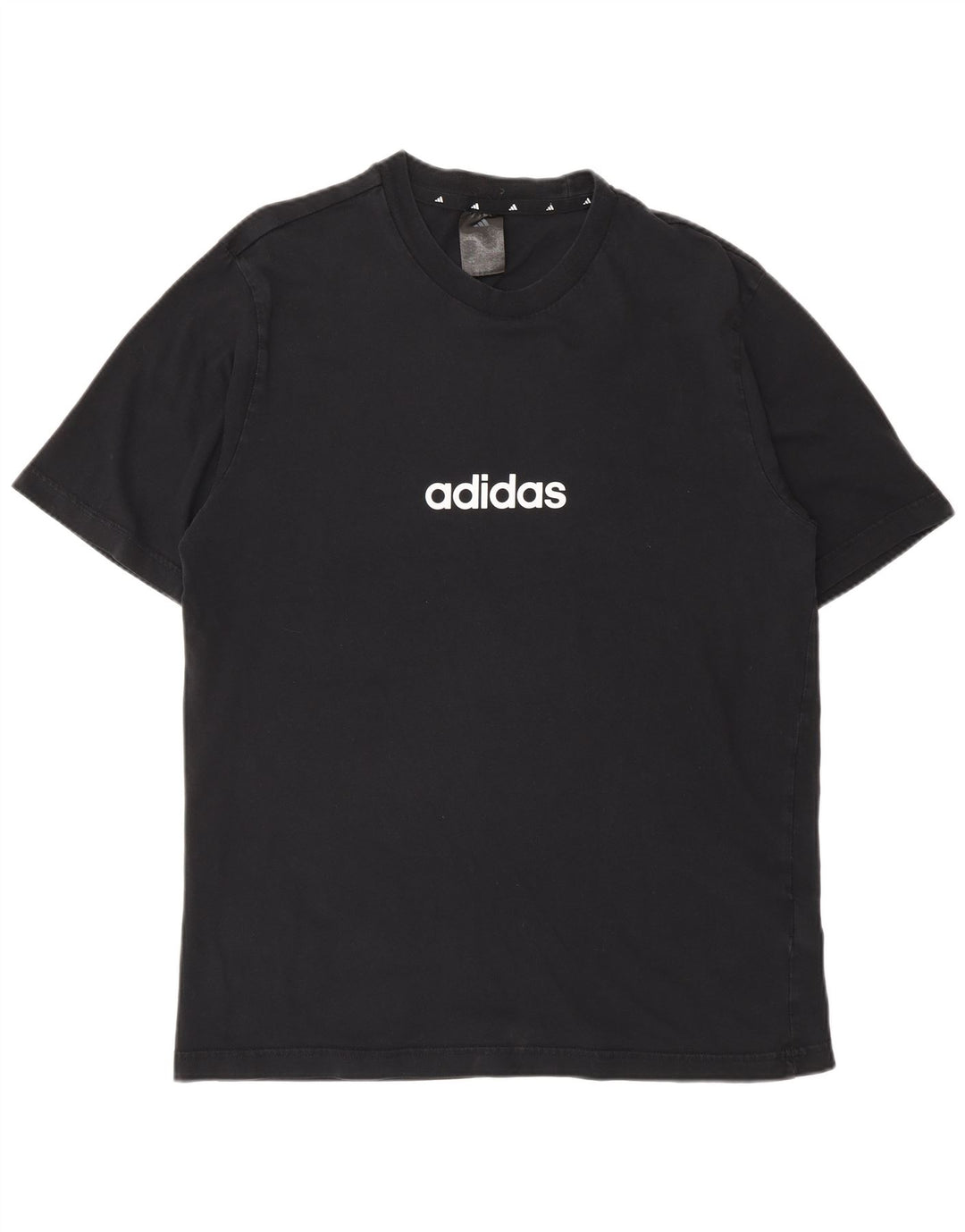 ADIDAS T-shirt graphique pour homme en coton noir moyen
