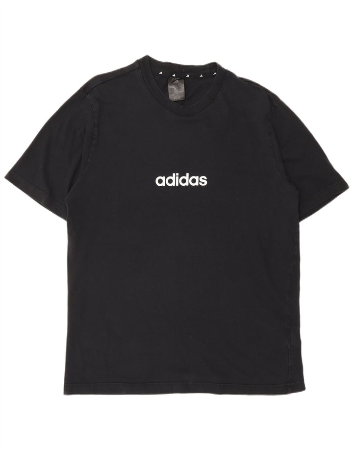 ADIDAS T-shirt graphique pour homme en coton noir moyen