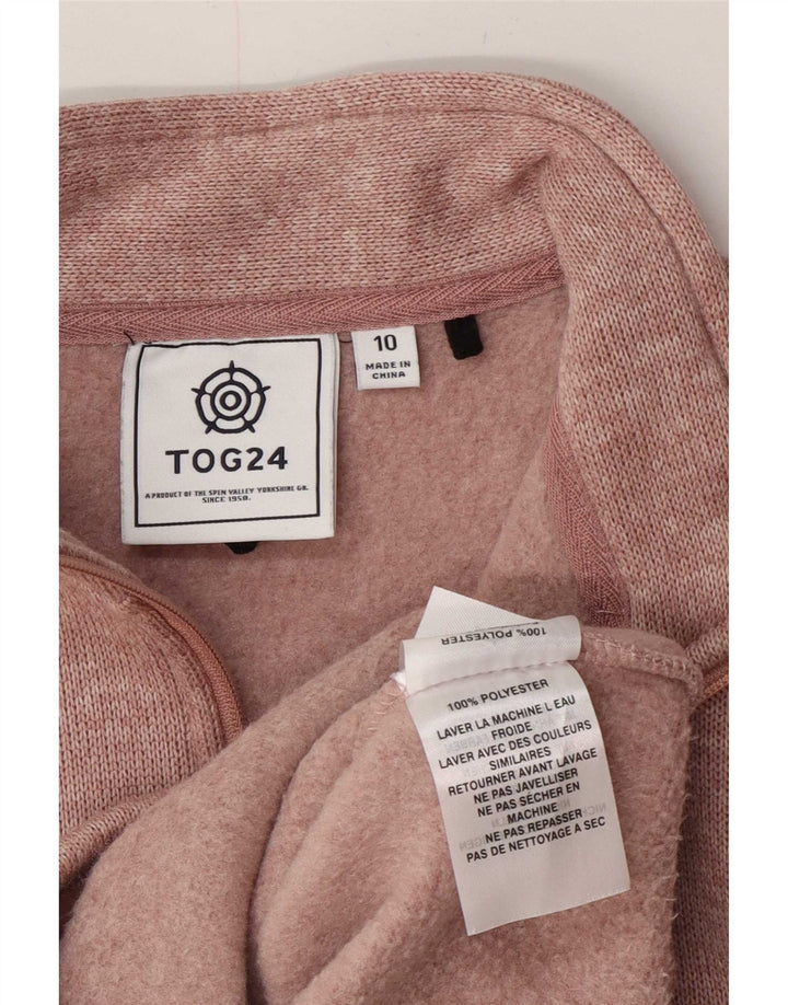 Tog 24 Sweat-shirt surdimensionné à col zippé pour femme UK 10 Petit Rose