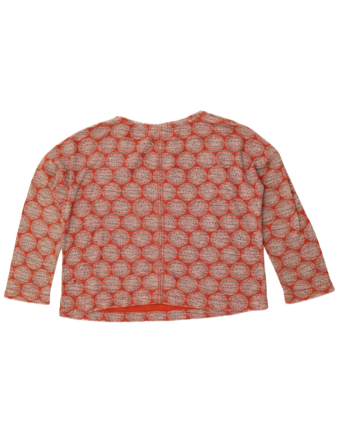 White Stuff Crop Top à manches longues pour femme UK 42 Rouge moyen géométrique