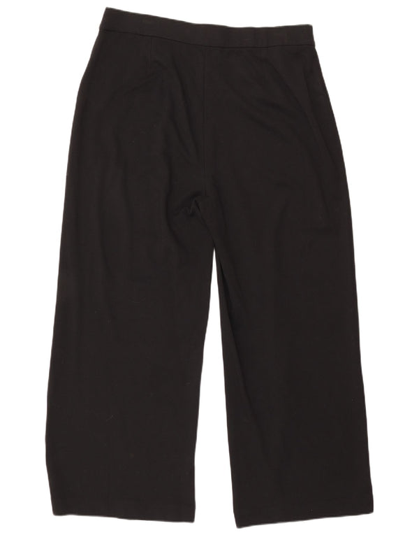 MARKS & SPENCER Pantalon décontracté taille haute pour femme UK 18 XL W34 L27 Noir