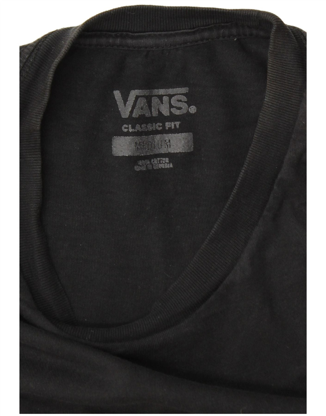 Vans T-shirt coupe classique pour homme en coton noir moyen