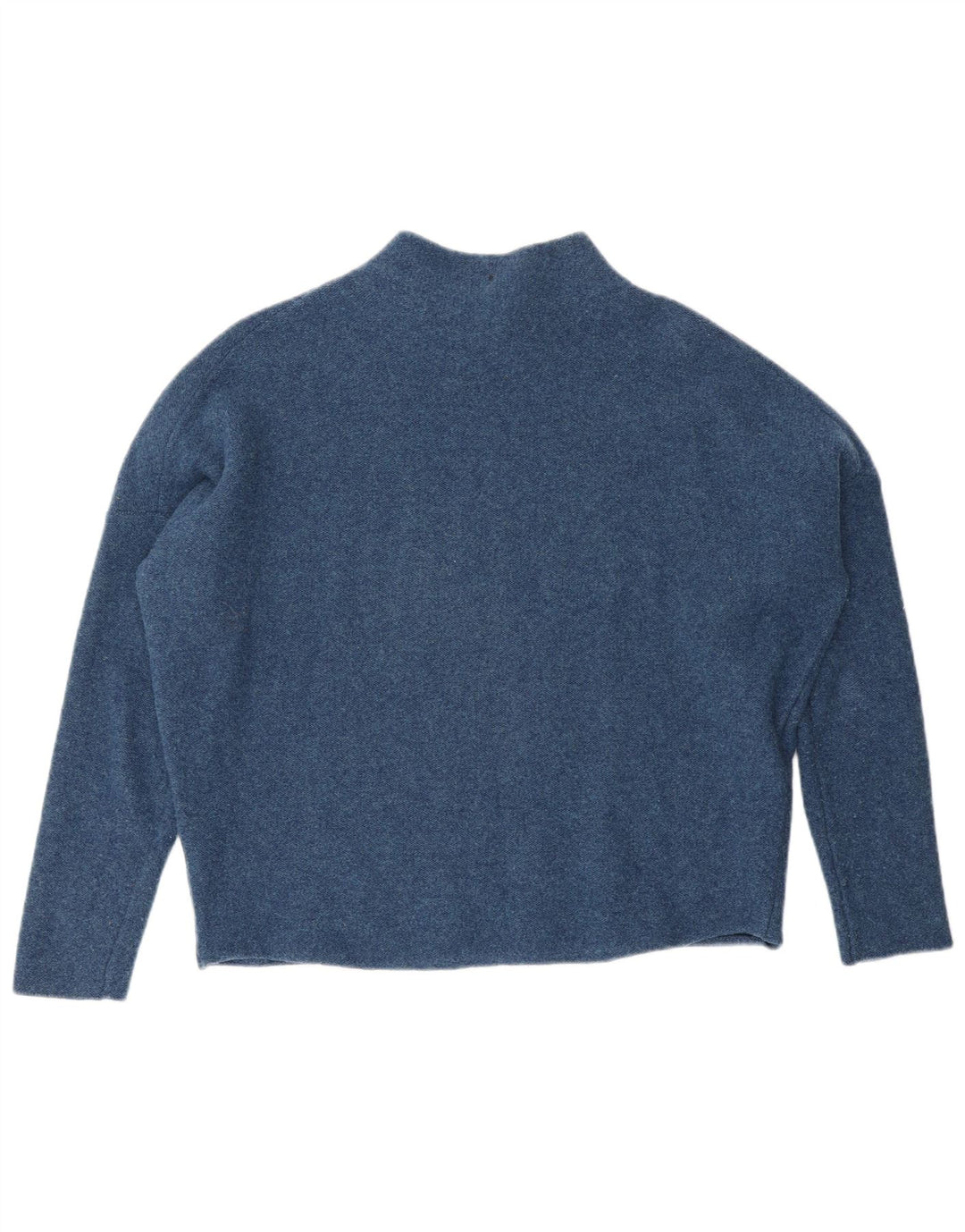 Toast Pull col roulé pour femme UK 14 Bleu moyen Laine mérinos