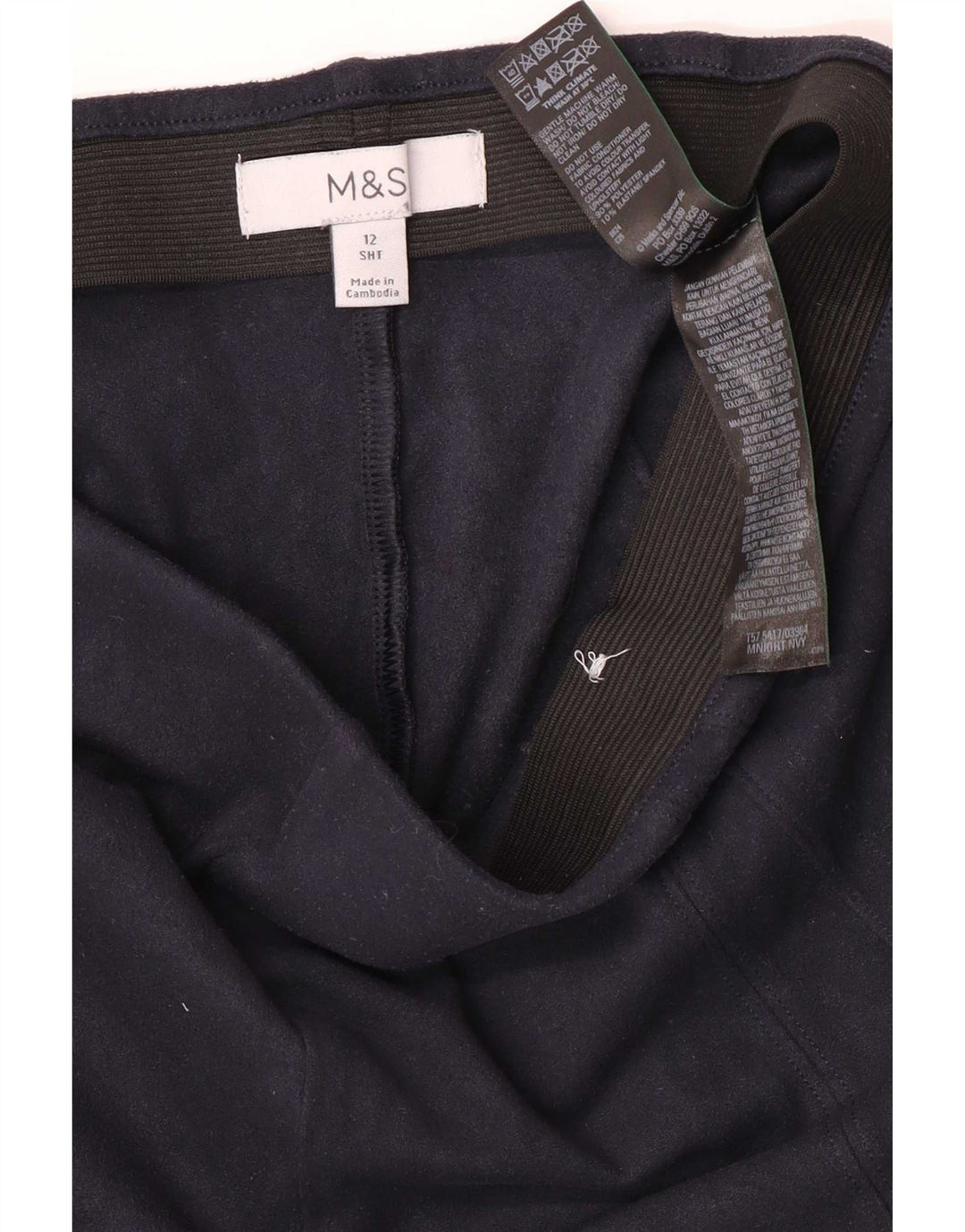 Marks & Spencer Leggings Femme UK 38 Bleu Marine Moyen Polyester