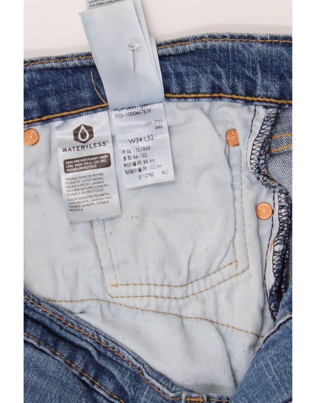 Levi's Jean Slim 511 Homme Bleu W34 L32 Coton