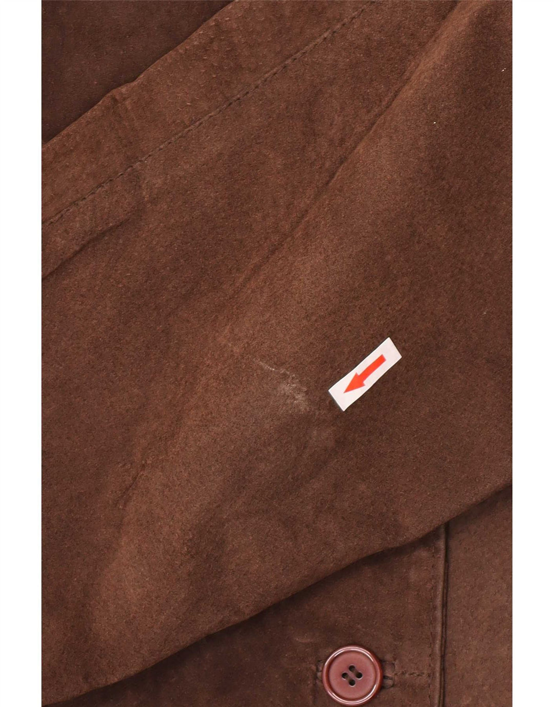 veste en cuir coupe ample femme vintage UK 14 cuir brun moyen