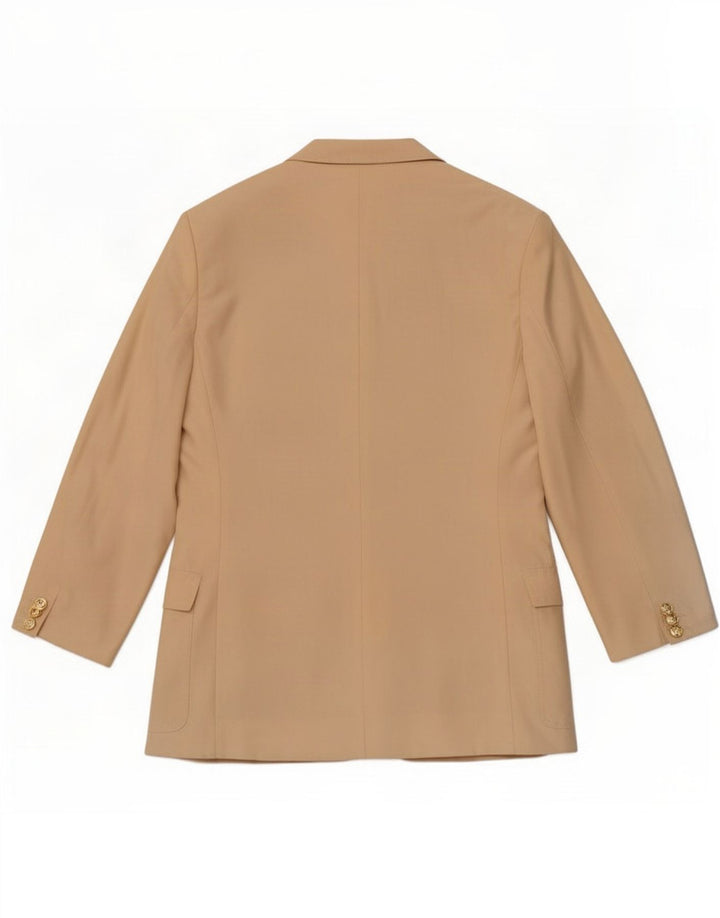 Max Mara Veste Blazer 2 Boutons Femme UK 12 Soie Beige Moyen