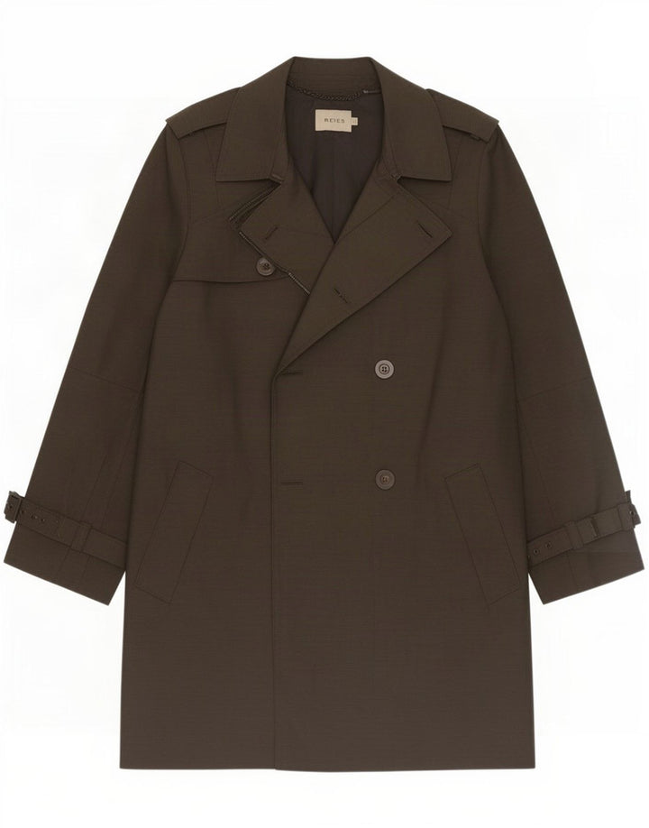 Reiss Trench-Coat Homme UK 36 Petit Noir Polyester