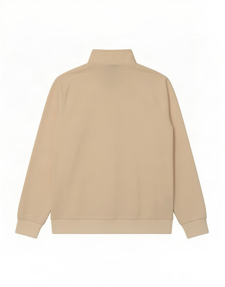 Nautica Pull polaire graphique à col zippé pour homme en polyester beige moyen