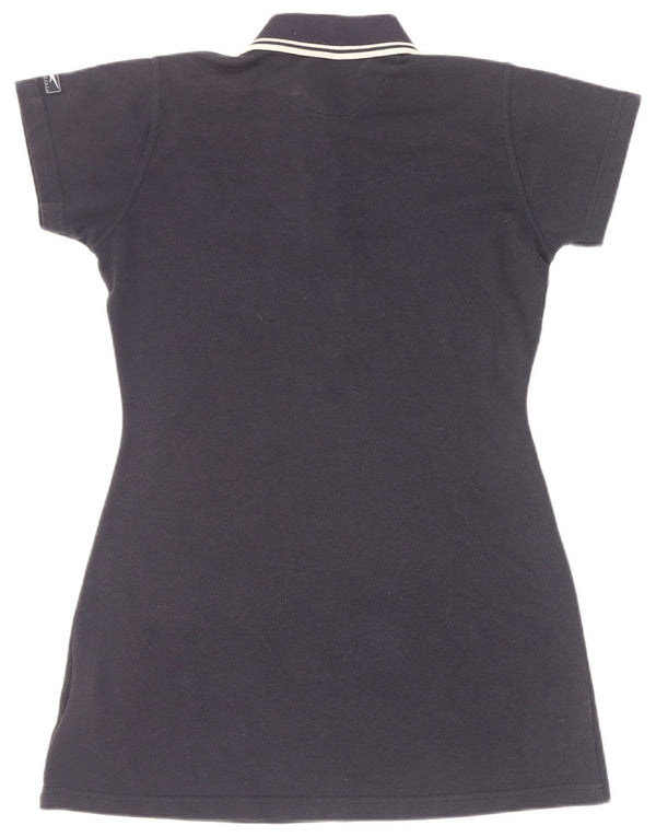 Reebok Robe Polo Femme UK 12 Medium Bleu Marine Polyester