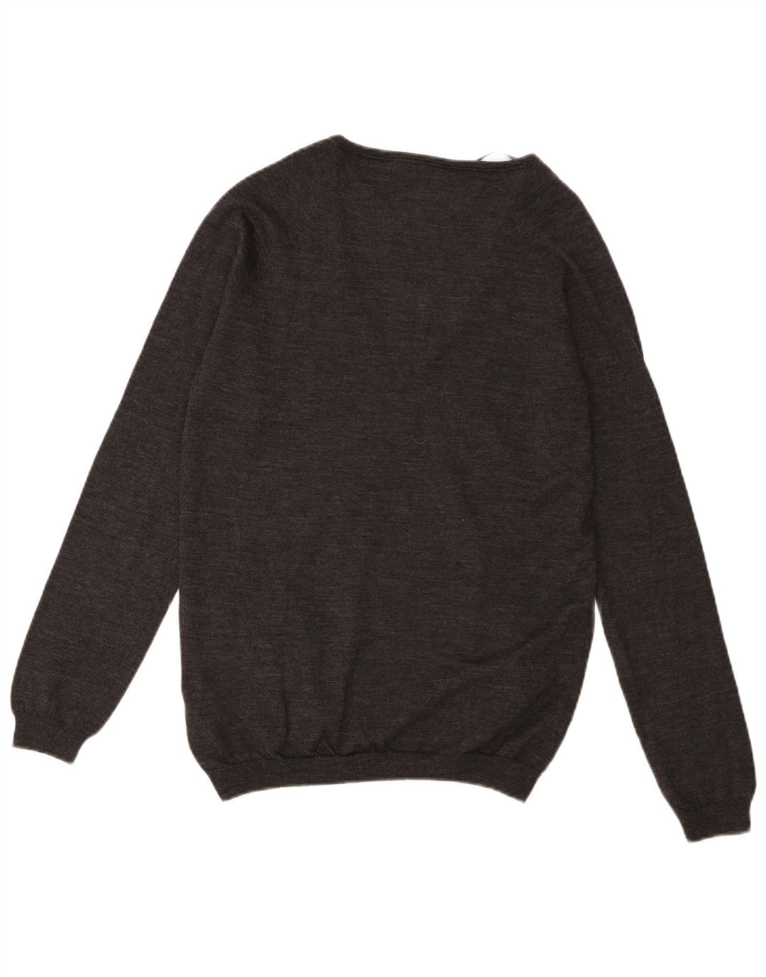 Massimo Dutti Pull col V pour femme UK 12 Laine gris moyen