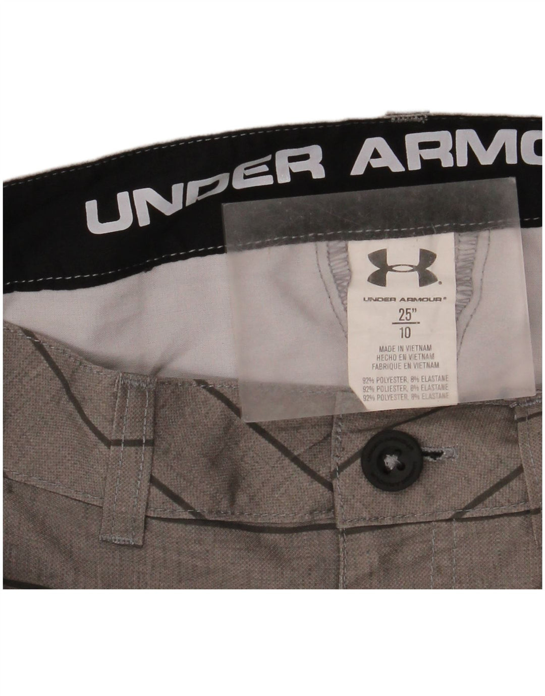 Under Armour Short Chino Garçon 9-10 ans W25 Gris Rayé Polyester