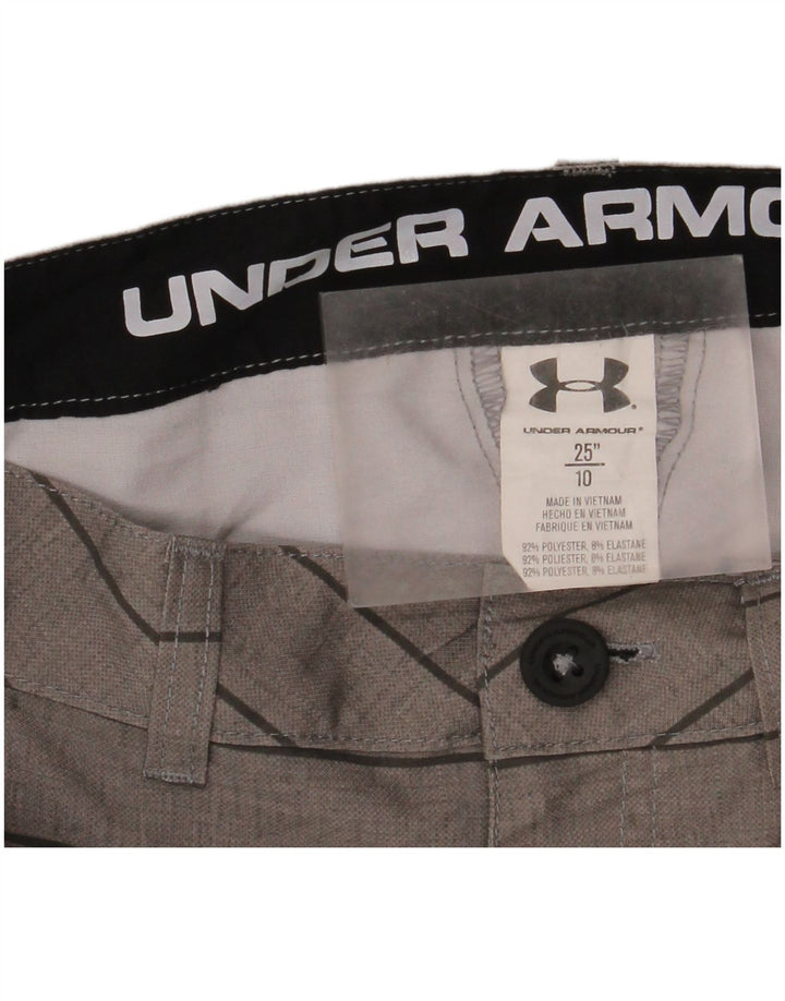 Under Armour Short Chino Garçon 9-10 ans W25 Gris Rayé Polyester