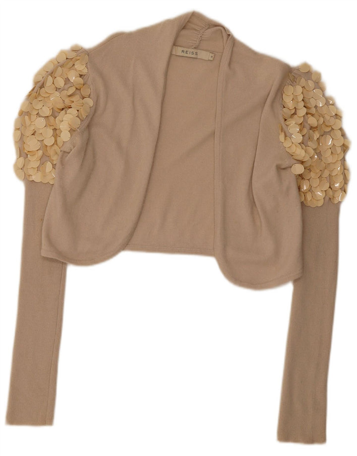 Reiss Boléro Femme UK 44 Viscose Beige Moyen