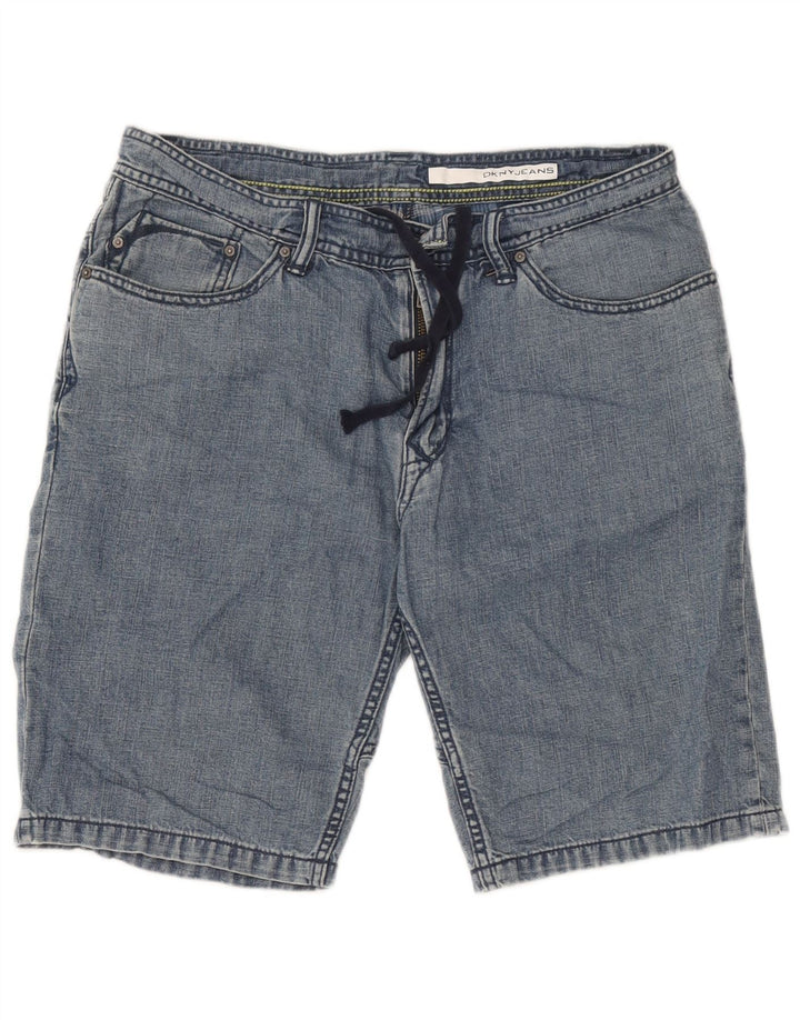 Dkny Short en Jean W31 Homme Bleu Moyen Coton