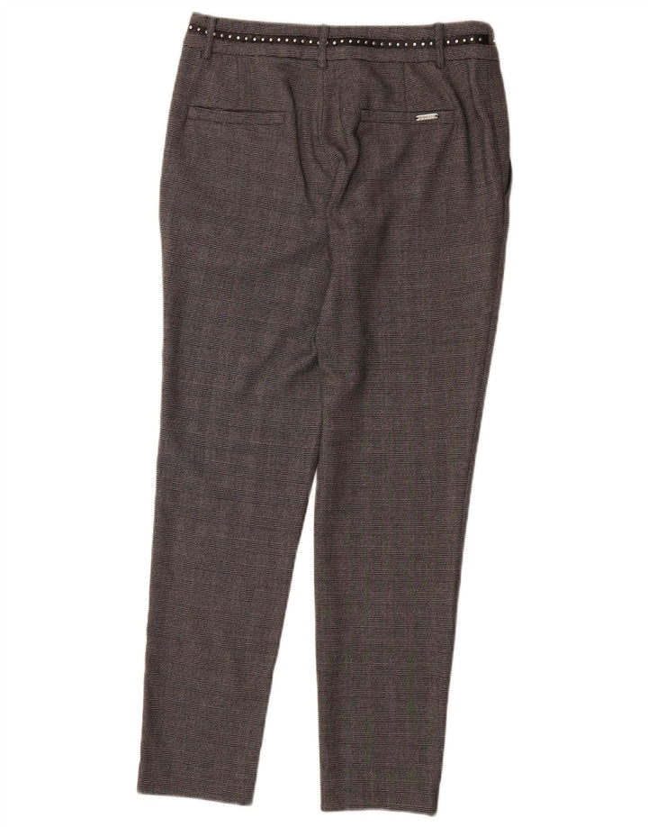 Guess Pantalon Chino Slim Femme W27 L28 Gris Carreaux Polyester