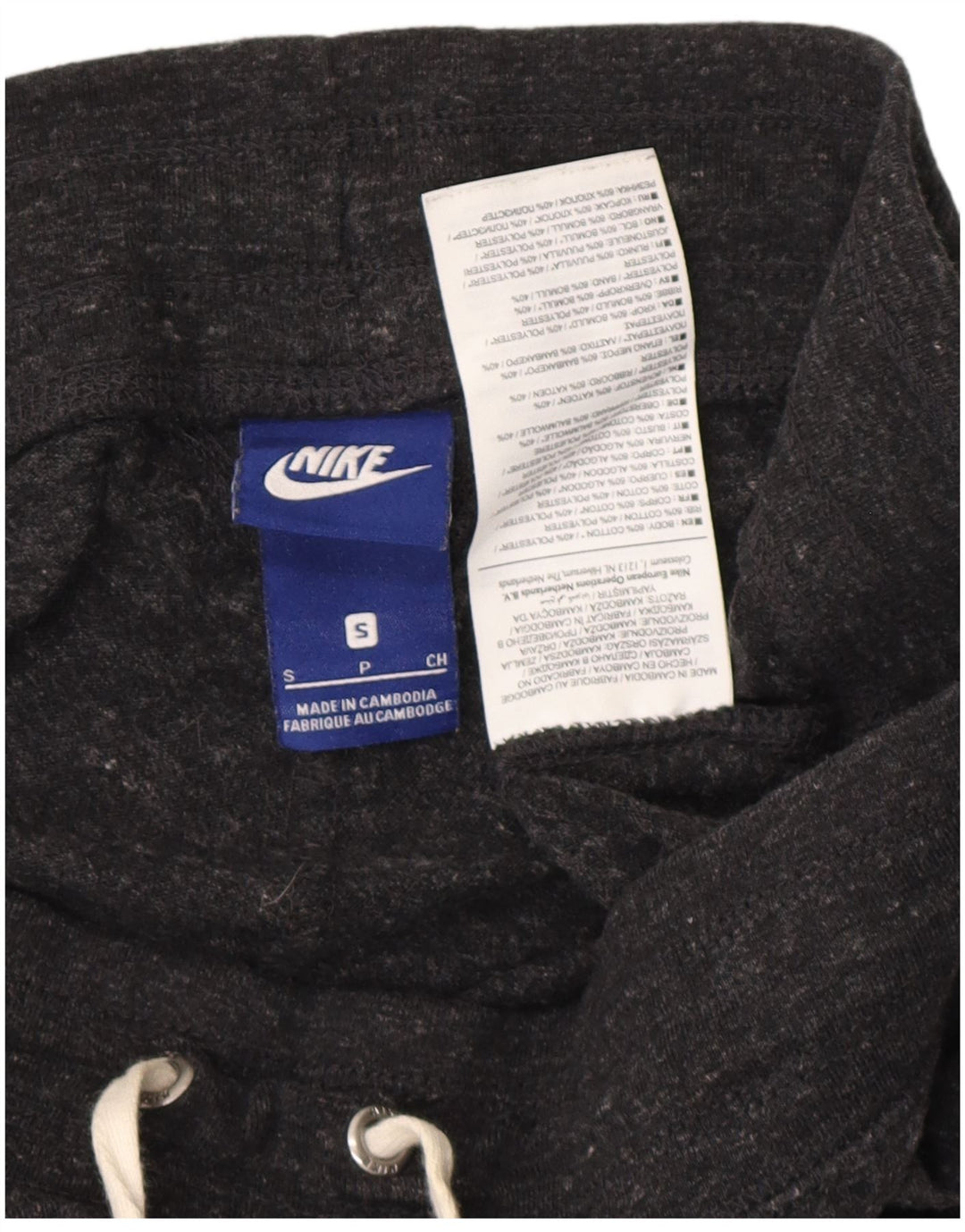 NIKE Pantalon de survêtement graphique pour femme Joggers UK 10 Small Gris moucheté