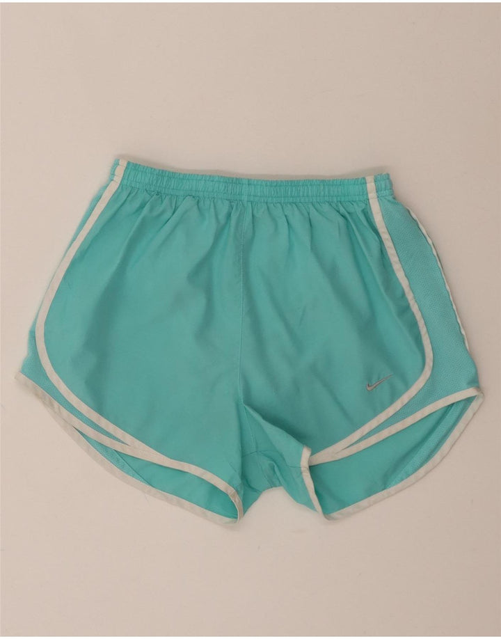 Nike Short de sport Dri Fit pour femme UK 8 Small Turquoise Polyester