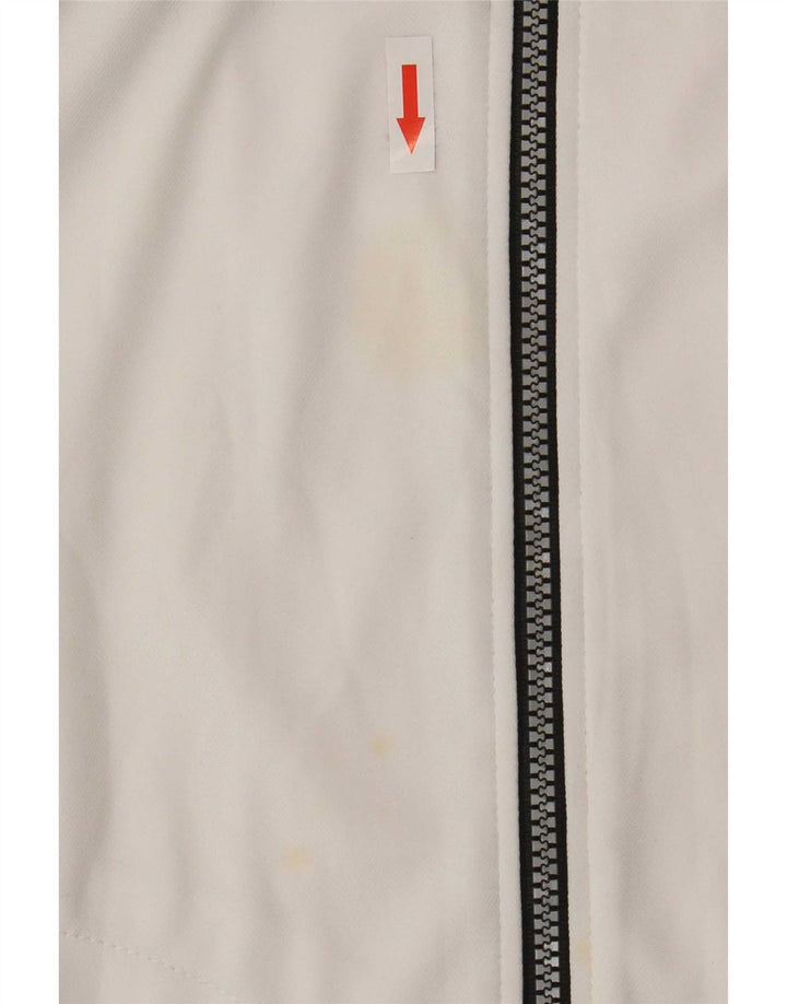 Asics Veste de Survêtement Homme Blanc Moyen Polyester Colorblock