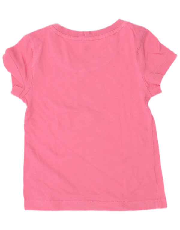 Adidas T-Shirt Graphique Fille 5-6 Ans Rose Coton