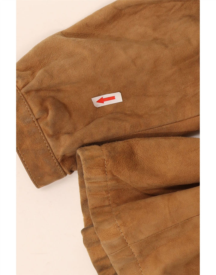 veste en daim femme vintage IT 44 Beige moyen