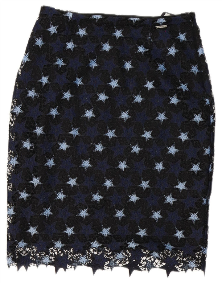 Guess Jupe Crayon Femme W27 Petit Bleu Marine Polyester