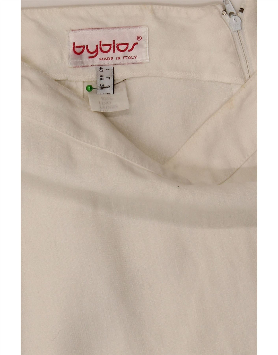 Byblos Jupe crayon femme IT 40 Small W28 Lin blanc