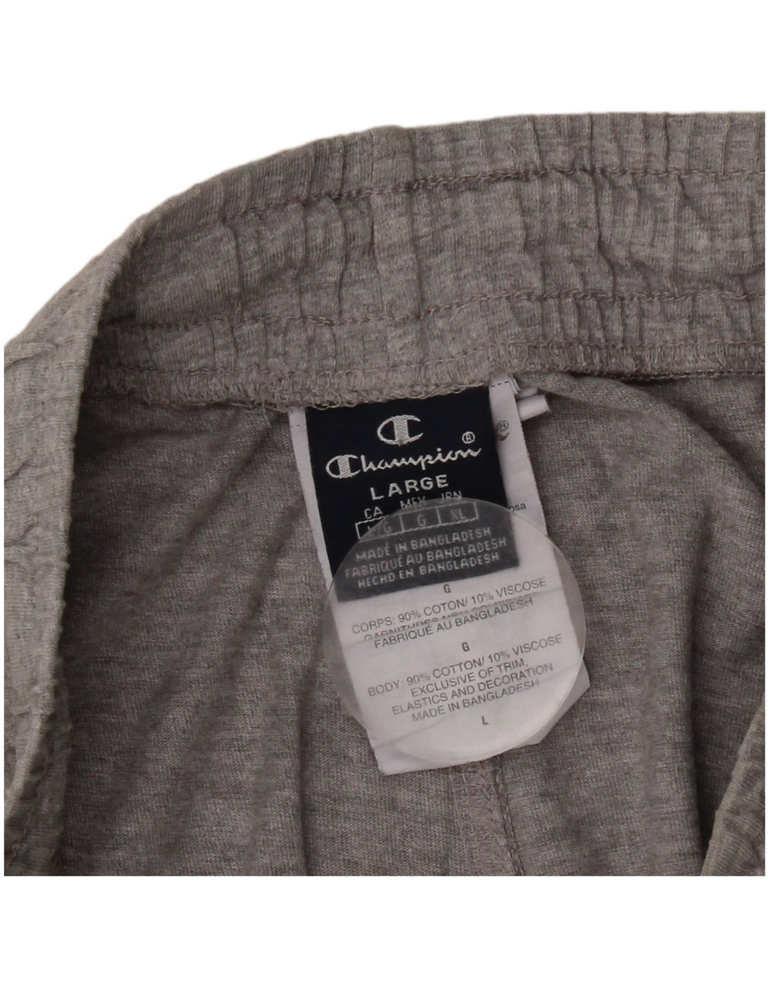 Champion Short de Sport Homme Grand Coton Chiné Gris
