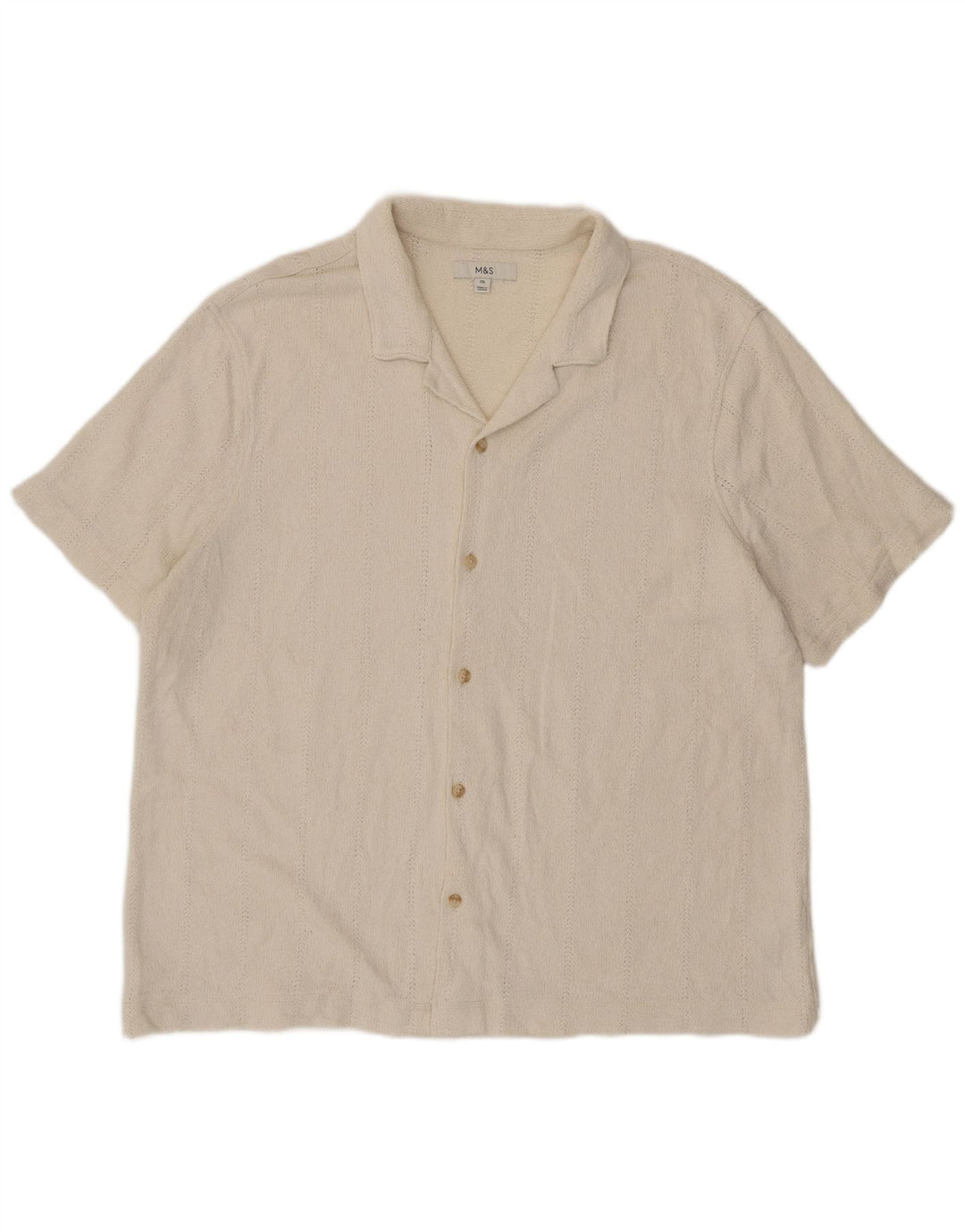 Marks & Spencer Chemise à manches courtes pour homme 2XL en coton blanc cassé
