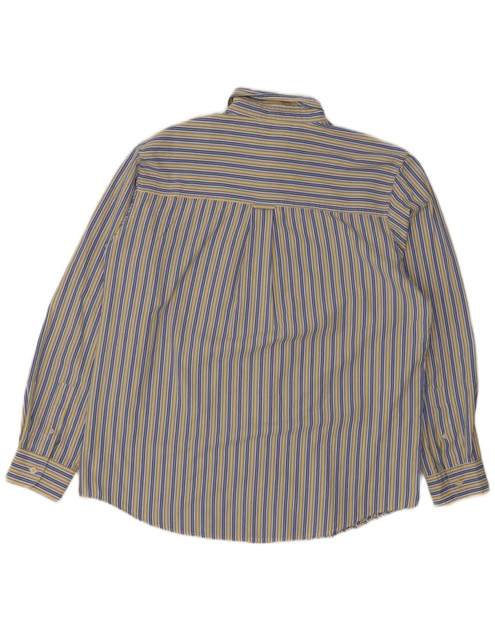 Chaps Chemise Regular Fit Homme Large Bleu Rayé Coton