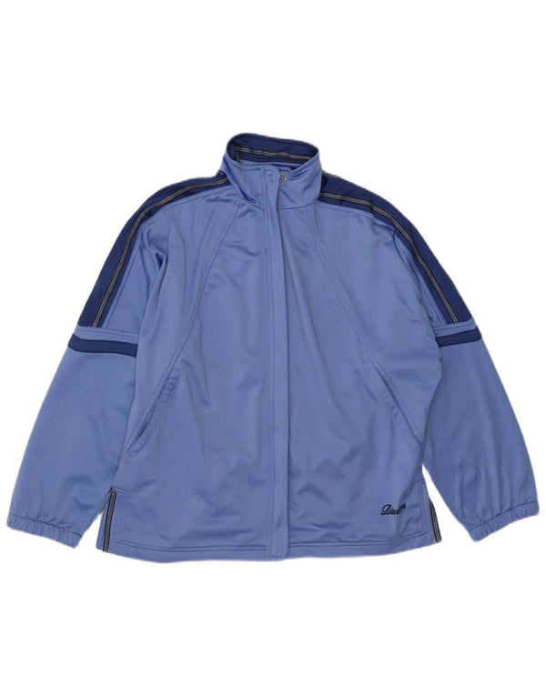 Diadora Veste de survêtement surdimensionnée pour femme UK 12 Bleu moyen Colourblock