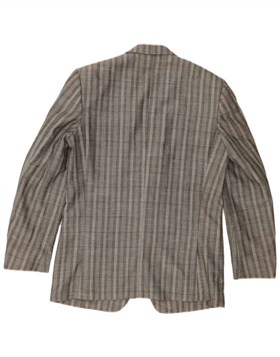 Facis Chemise en jean à 2 boutons pour homme UK 38 Gris moyen à carreaux