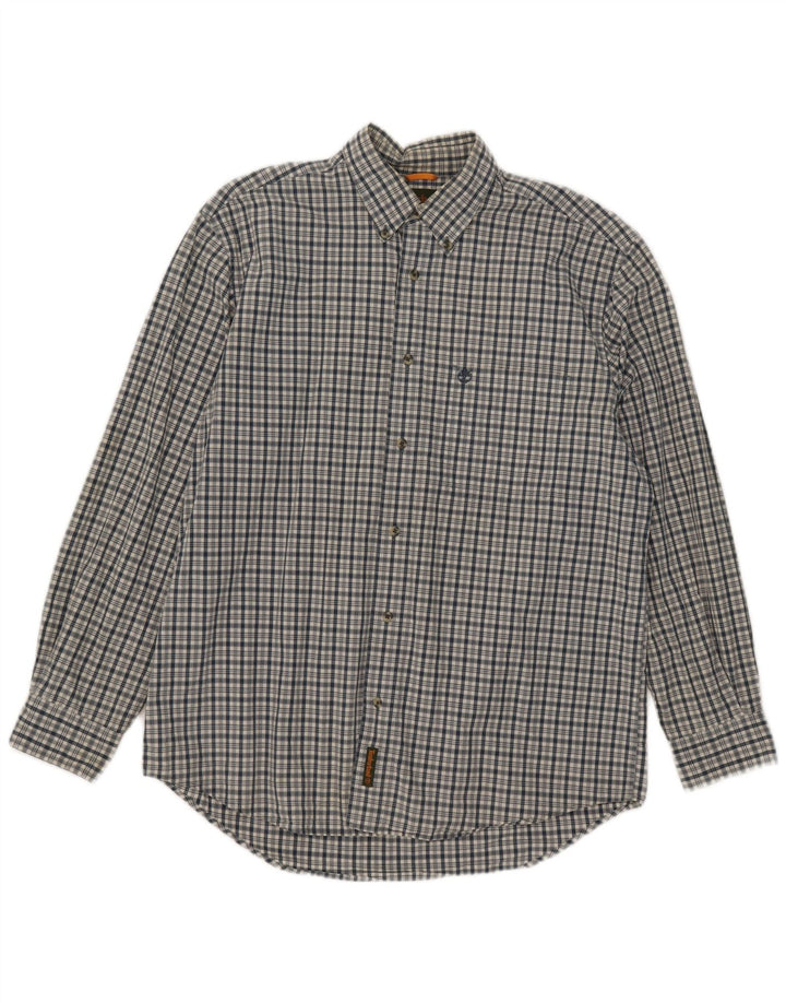Timberland Chemise Homme Bleu Marine Moyen Carreaux Coton