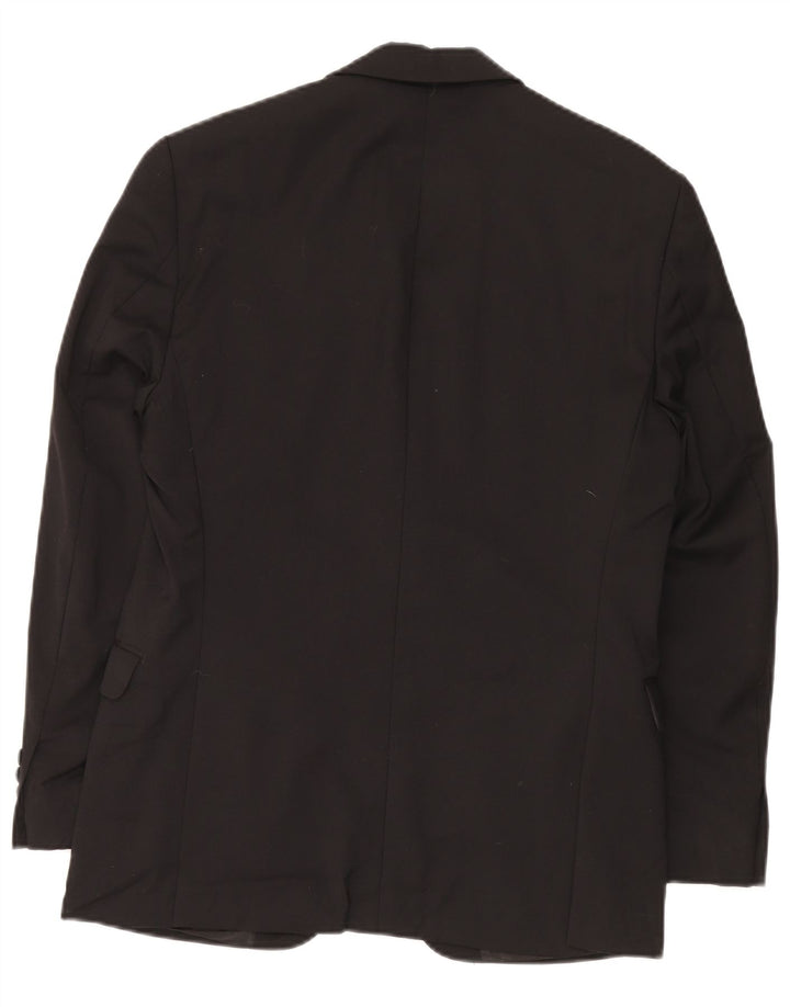 Calvin Klein Veste blazer à 2 boutons pour homme UK 38 en laine noire moyenne