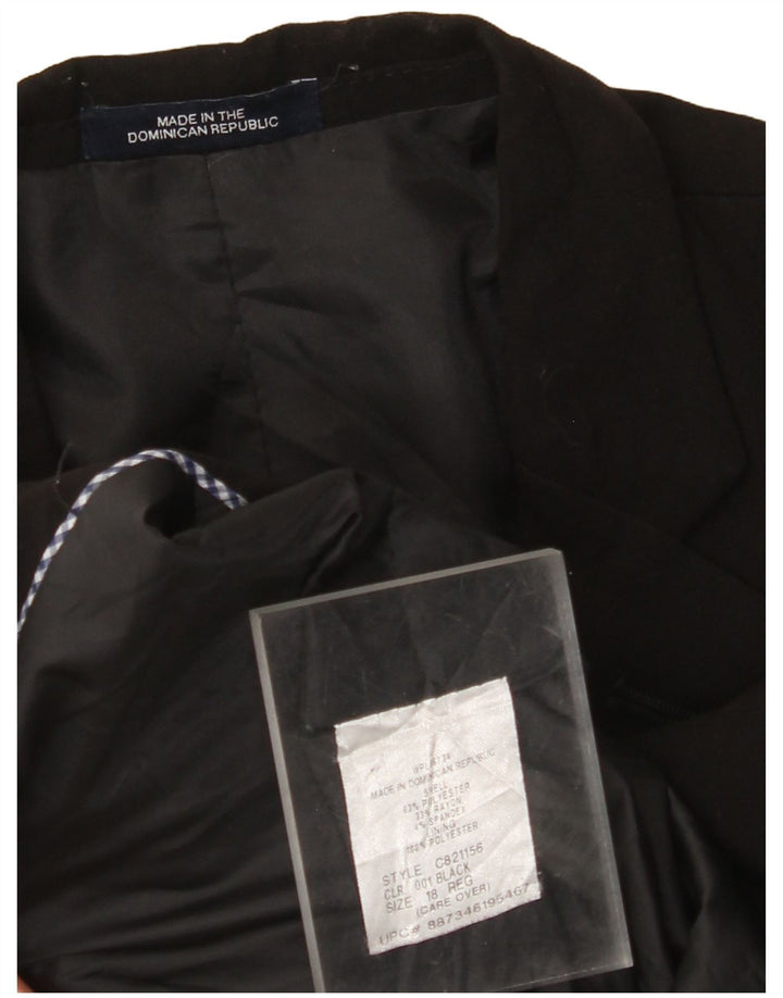 VINTAGE Veste Blazer 2 Boutons Garçon 15-16 ans Noir Polyester