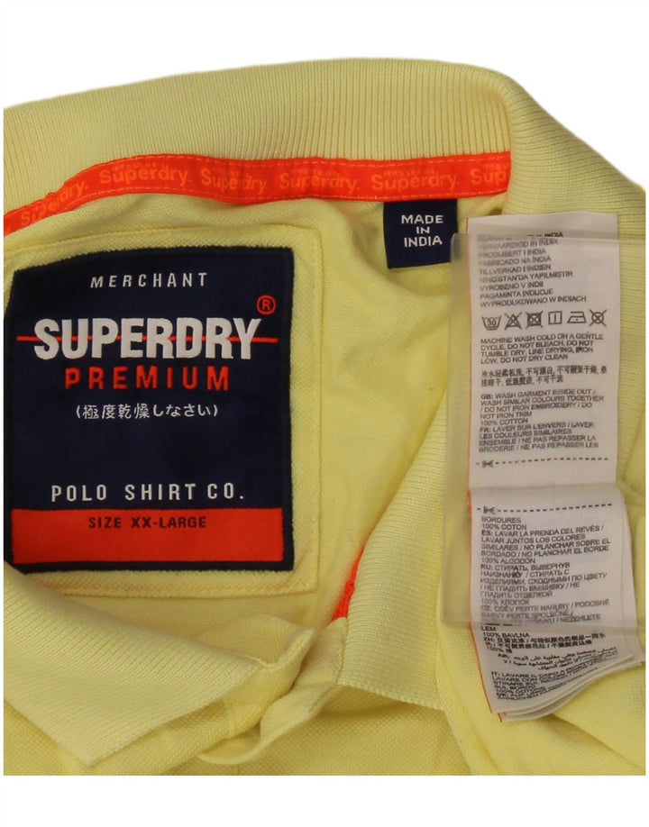 Superdry Polo Homme 2XL Jaune Coton