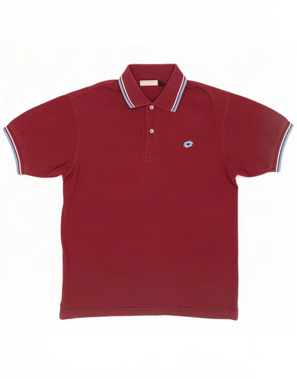 Lotto Polo Homme Coton Bordeaux Moyen