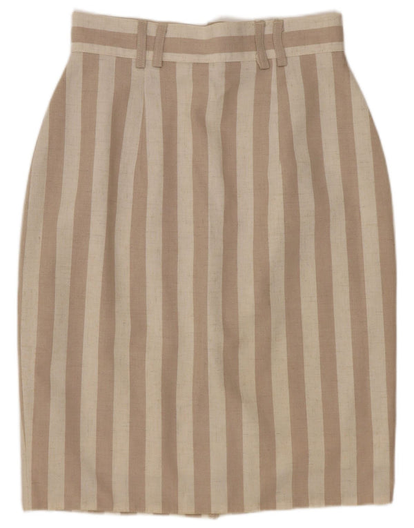 St. Bernard Jupe crayon taille haute pour femme UK 10 Small W22 Beige rayé