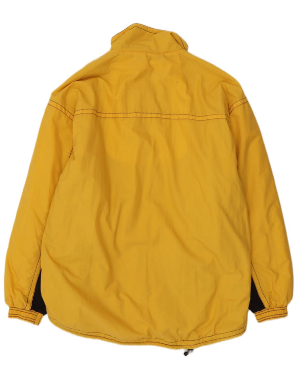 Cosmos Mens Loose Fit Windbreaker Jacket UK 40 Large Yellow Colourblock