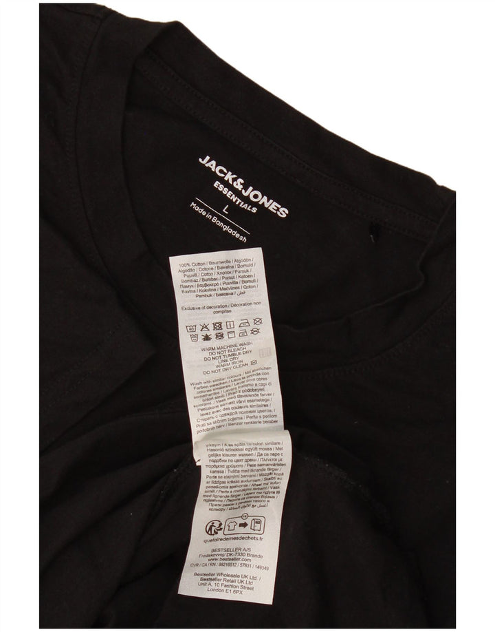 Jack & Jones T-Shirt Homme Haut Large Noir Coton