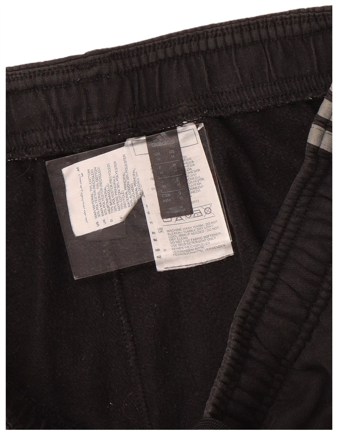 ADIDAS Pantalon de survêtement pour femme Joggers UK 12 Coton noir moyen