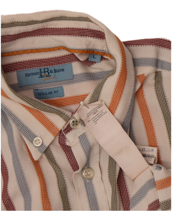 Harmont & Blaine Chemise Regular Fit Grand Coton Rayé Multicolore Homme