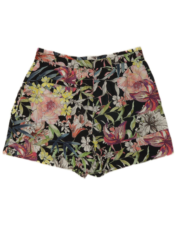 Reiss Short Chino Femme UK 10 Small W27 Noir Floral Polyester