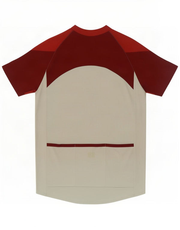 Nike T-shirt à col zippé pour homme, grand, gris, color block, polyester