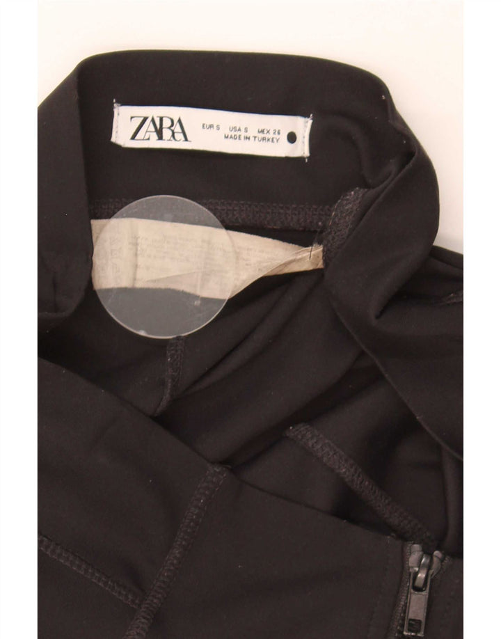 Zara Femme Leggings UK 8 Petit Noir Polyamide