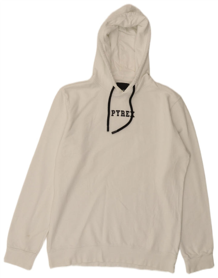 Pyrex Pull à capuche graphique pour homme XL en coton blanc