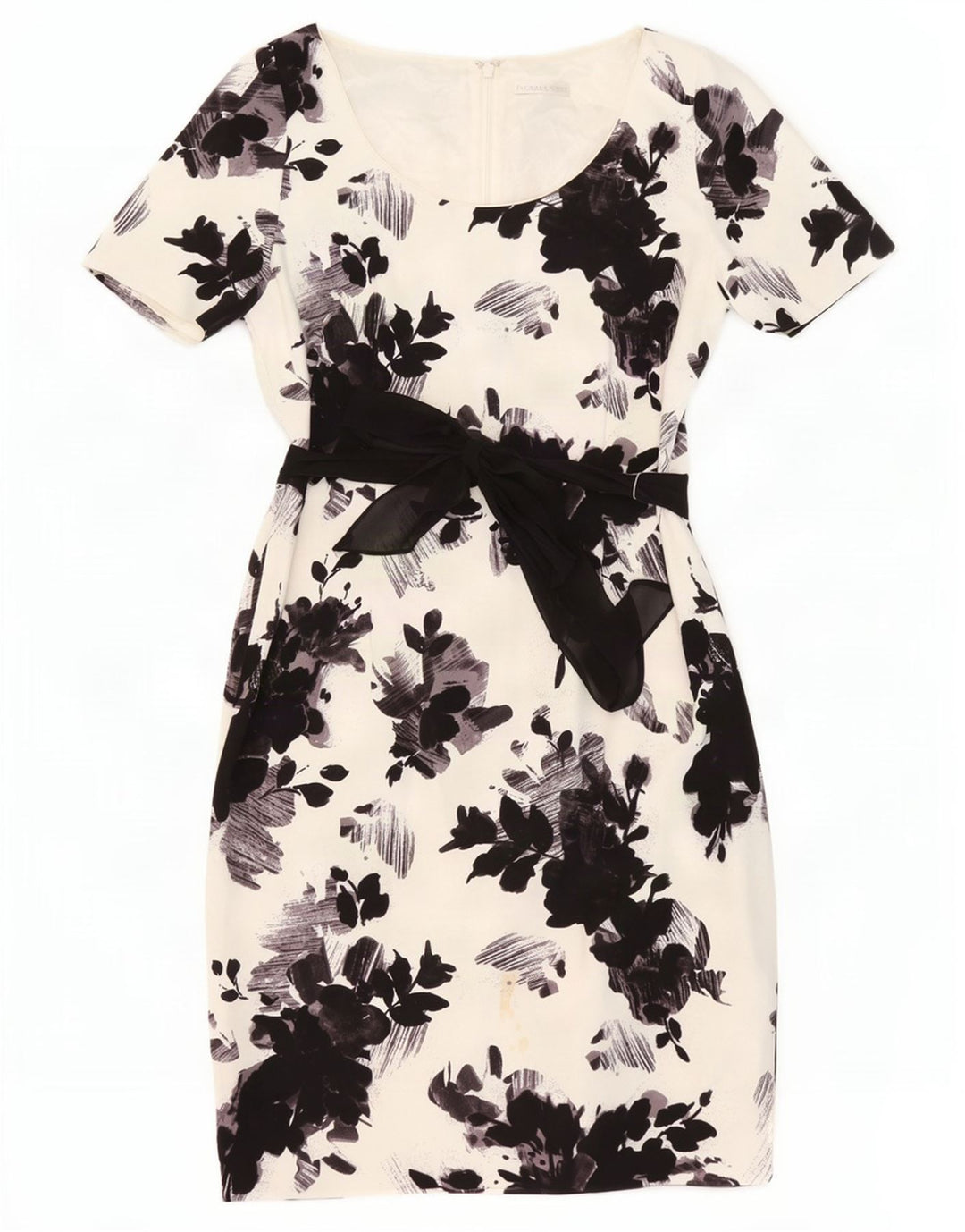 Jacques Vert Robe fourreau pour femme UK 44 Grand Blanc Floral Polyester