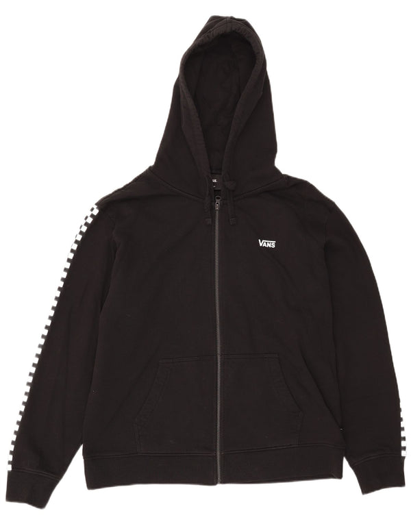 Vans Pull à capuche zippé graphique pour hommes Grand coton noir