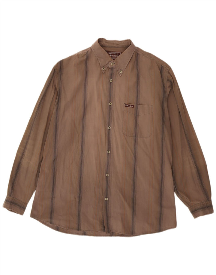 Marlboro Classics Chemise Homme 2XL Coton Rayé Marron