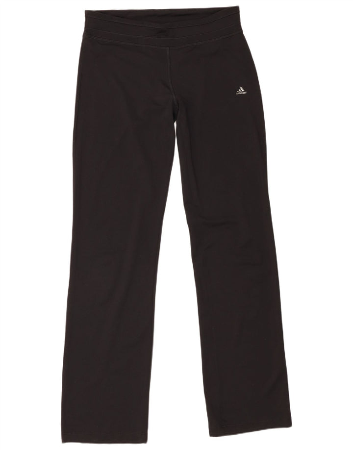 Adidas Leggings Femme UK 12/14 Moyen Noir Polyester